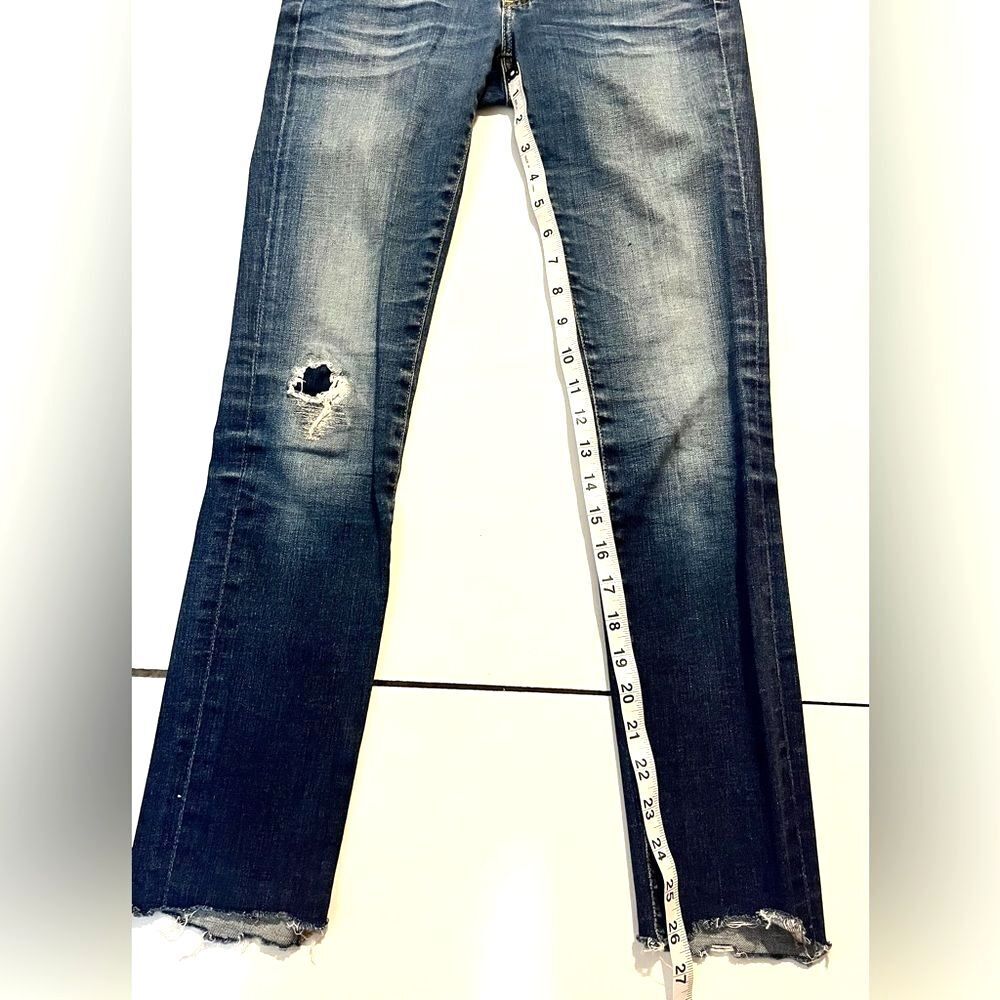 AG Adriano Goldschmied Women’s Distressed Blue Jeans Size 26R - Picture 13 of 16